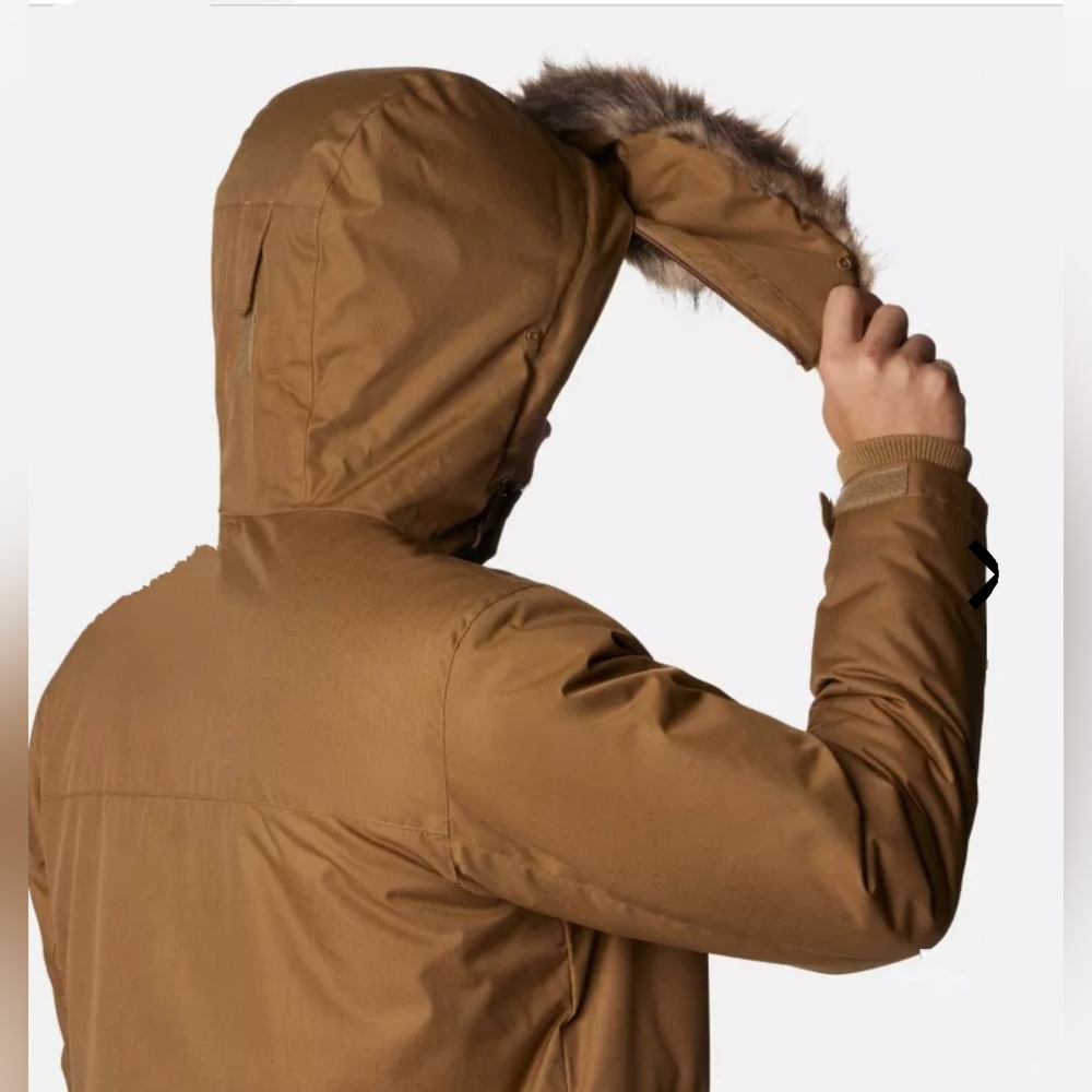MENS Columbia Leif Trail Parka LARGE BROWN DELTA - Picture 4 of 16